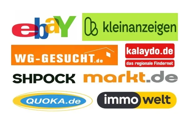 Logo wiodących niemieckich serwisów ogłoszeniowych